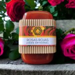 Jabón artesanal de rosas y miel x 120 g
