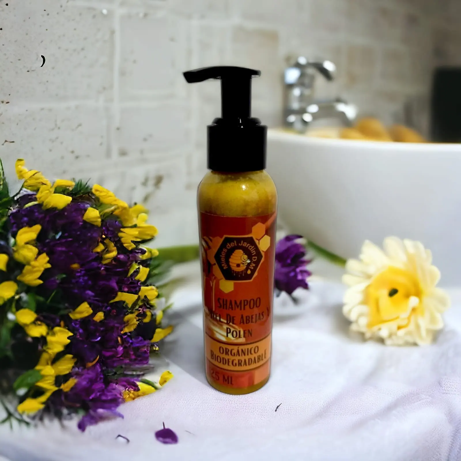 Jabón artesanal liquido de miel y polen x 125 ml