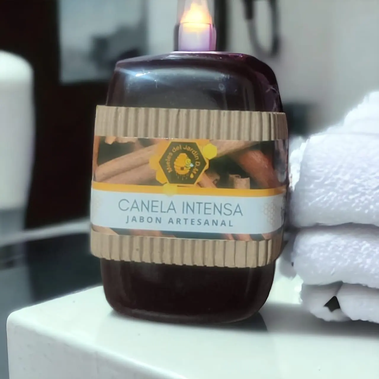 Jabón artesanal sólido de canela y miel x 120 g