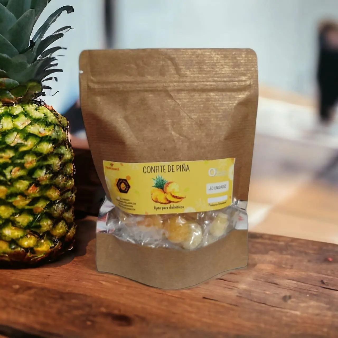 Confite de piña y stevia