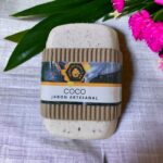jabón artesanal de coco y miel x 120 g