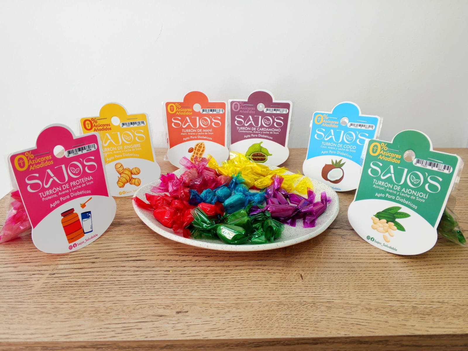 Paquete de confites aptos para diabéticos surtidos x 12 unidades