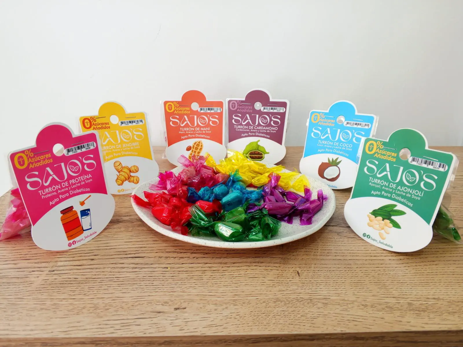 Paquete de confites aptos para diabéticos surtidos x 12 unidades